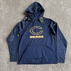 Nike NFL Team Apparel Chicago Bears Hoodie Blue Size M NWT